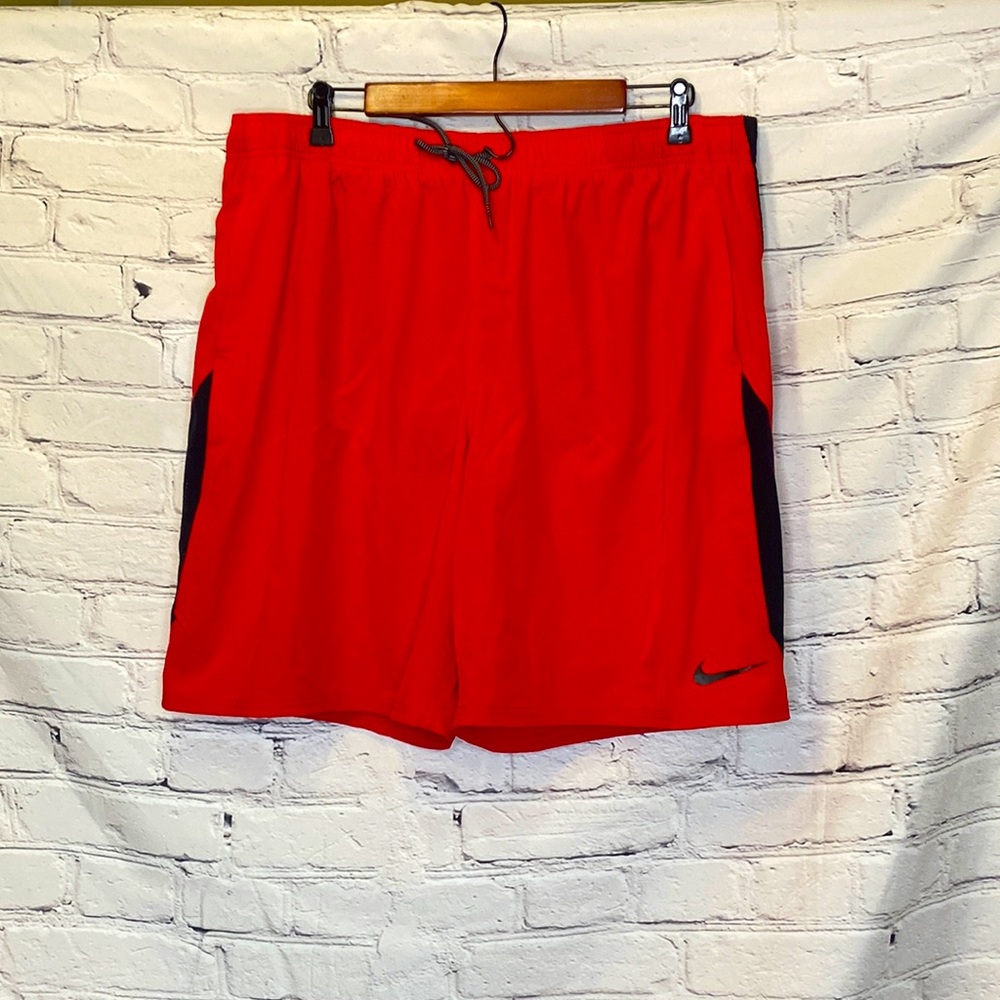 Nike Red & Black Swim Trunks Size XXL Excellent Condition